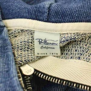 Ron Herman カットデニム スウェットデニム パーカー 222090249 ジップアップ M 青 ブルー /G