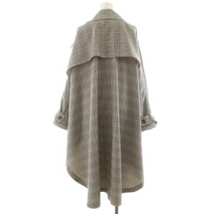furfur オーバーサイズトレンチコート ロング丈 チェック柄 アウター F ベージュ RWFC221001 /AN44