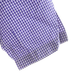 Comme des Garçons Homme Deux ギンガムチェックシャツ 半袖 S 青 ブルー 白 ホワイト DK-B058 /RR