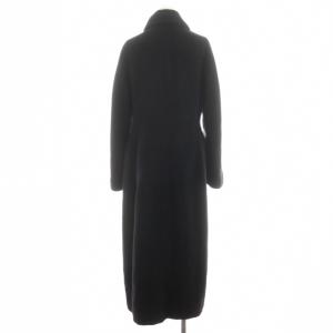 Max Mara 白タグ ステンカラーコート カシミヤ混 ウール 38 ブラック
