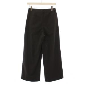 Framework 24SS 撥水強撚ポリエステルラップワイドパンツ タック ジップフライ ストレッチ 36 チャコールブラック