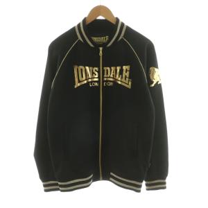 ジップアップジャケット ジャージ 刺繍 ラメ XL ブラック ゴールドカラー L-005 /NQ