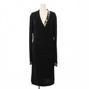 FASHION カシュクール ワンピース 42 ブラック 0480129