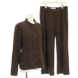 セットアップ スーツ 0561371 ウール スタンドカラー パンツ 42 茶 ブラウン /G