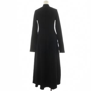 UN3D. 22AW ベーシックフレアニットワンピース 長袖 ロング丈 ハイネック 38 黒 ブラック 522250303401-01