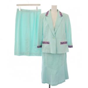 FASHION スーツ テーラードジャケット スカート 2点 13AR 79-97 水色 0352254
