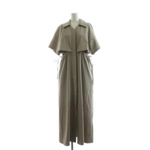 24SS シャツワンピース ロング 半袖 2 グレージュ 164411002 /NQ