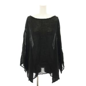 22SS カラミリラックス KARAMI RELAX リネンブラウス カットソー ボートネック 長袖 シアー