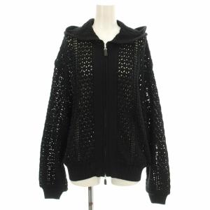 24AW クラフトメッシュニットパーカー 164431001 ニット ジップアップ F 黒 ブラック /G