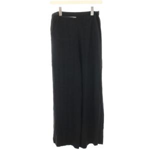 Plage 24SS georgetteパンツ ワイドパンツ イージー 38 黒 ブラック 24030922712020