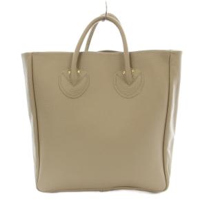 YOUNG & OLSEN EMBOSSED LEATHER TOTE トートバッグ レザー ハンドバッグ グレージュ /G