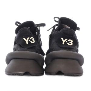 Y-3 ヨウジヤマモト KAIWA ローカットスニーカー シューズ 厚底 ロゴ US7 25cm 黒 ブラック