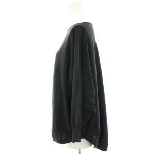 IENA 24SS コットンストレッチドルマン7分袖プルオーバー ニット カットソー ボートネック 黒 ブラック