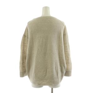 GALERIE VIE 25SS ドライカノコ クルーネックプルオーバー ニット 長袖 麻 リネン F ベージュ 23025102116