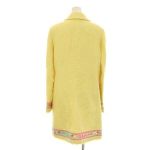 LEONARD FASHION ツイードコート 40 イエロー 0358881