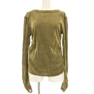 24AW シャーリングベロアチュールトップス Tシャツ 長袖 F 黄緑 164520008 /OR JS