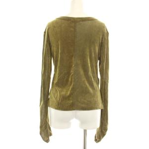 PUBLIC TOKYO 24AW シャーリングベロアチュールトップス Tシャツ 長袖 F 黄緑 164520008 /OR JS