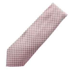 ネクタイ レギュラータイ GG柄 絹 シルク ピンク 黒 ブラック /YT