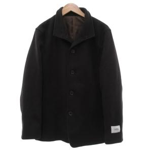 ハーフコート チェック柄 メルトン XL 茶 ブラウン /JS