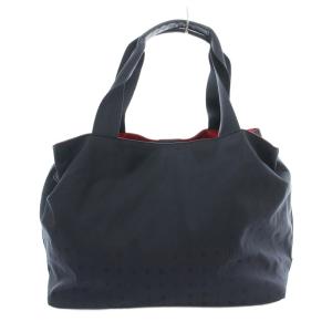 agnes b. ボストンバッグ ロゴ ナイロン ショルダーバッグ 2WAY ネイビー 紺 /G