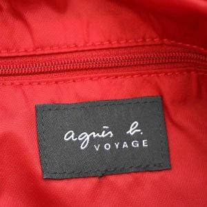 agnes b. ボストンバッグ ロゴ ナイロン ショルダーバッグ 2WAY ネイビー 紺 /G