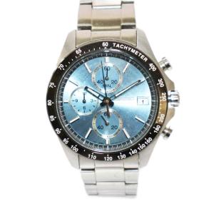 腕時計 クオーツ クロノグラフ シルバーカラー 水色 8T67-00C0 /KH D
