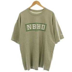 Tシャツ 半袖 NBHD ロゴ プリント XL セージグリーン 緑 /G
