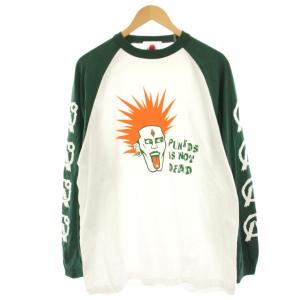 PUNKDS IS NOT DEADラグランロンTEE Tシャツ カットソー プリント 長袖 XL 緑