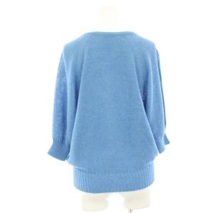 ANAYI 21SS ワシカノコドルマンスリーブプルオーバー ニット カットソー 五分袖 38 青 ブルー 102118-16-650-61-380