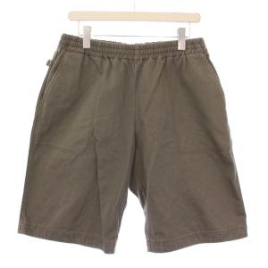 コットンボンデッジショーツ ショートパンツ イージー ウエストゴム 無地 3 カーキブラウン UI1B4506