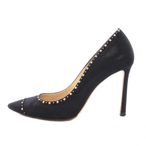 JIMMY CHOO パンプス スタッズ ラインストーン 37.5 ブラック