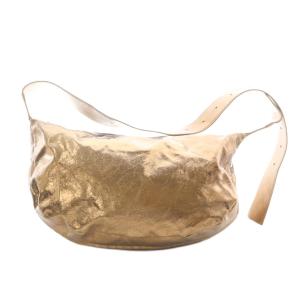 Ameri VINTAGE CRACKED LEATHER BODY BAG ショルダーバッグ ボディバッグ レザー ゴールド色 /AN3