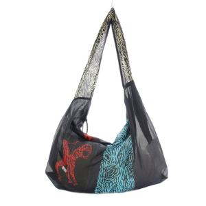 VIRILIS 20SS Print shoulder bag ショルダーバッグ 総柄 シアー 紺 ネイビー