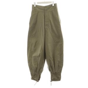 ハイウエストドローコードカーゴパンツ チノパン チノパンツ ボタンフライ F カーキ 0220030802