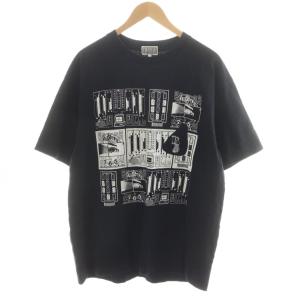 LSI SHIFT T Tシャツ カットソー 半袖 プリント XL 黒 ブラック /AN52