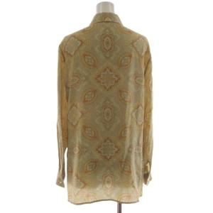 burberrys シャツ ブラウス ヴィンテージ 総柄 シルク 40 ベージュ系 FEA93-327