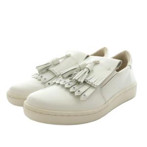 × ミュベール MUVEIL スニーカー シューズ タッセル レザー 37 白 ホワイト F29609