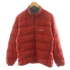 ライトアルパインジャケット ダウンジャケット ロゴ ナイロン アウター M 赤 レッド 1101428