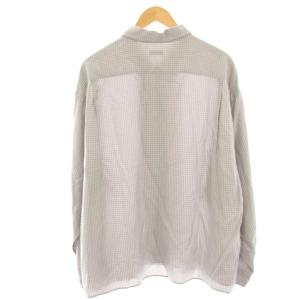 Steven Alan VOIL CHECK CAMP COLLAR SHIRT-WIDEシャツ カジュアルシャツ チェック 長袖