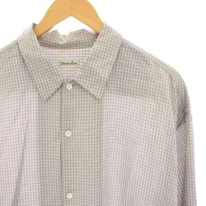 Steven Alan VOIL CHECK CAMP COLLAR SHIRT-WIDEシャツ カジュアルシャツ チェック 長袖