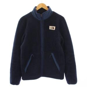 フリースジャケット ジップアップ ハイネック ロゴ S 紺 NF0A33QW /BM