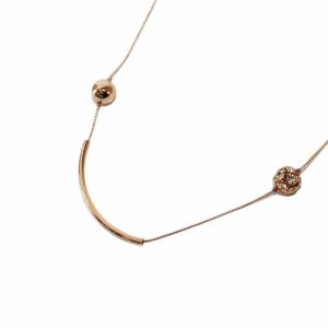 ネックレス ペンダント ビジュー パール ピンクゴールドカラー /KH