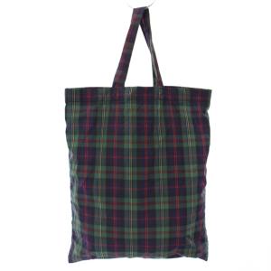 トートバッグ ハンドバッグ チェック ナイロン グリーン LL-K201 /TK