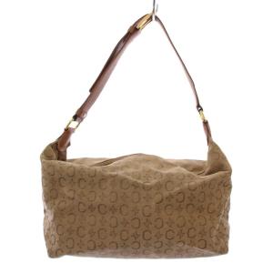 CELINE Cマカダム ワンショルダーバッグ キャンバス レザー ベージュ MC00/1 /BM OH