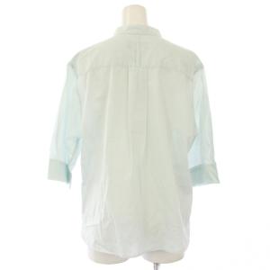 MARGARET HOWELL 24SS HAIRLINE STRIPE COTTON LINEN SHIRT シャツ 七分袖 2 ミントグリーン