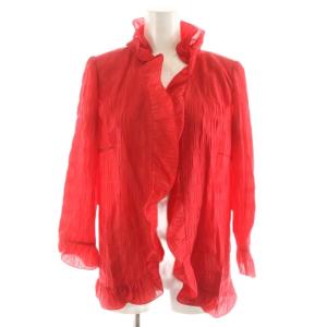 ジャケット フリル 絹 シルク 7 赤 レッド SJ9231 /AN19