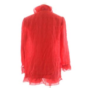 jun ashida ジャケット フリル 絹 シルク 7 赤 レッド SJ9231 /AN19