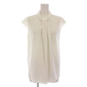 ノースリーブ ブラウス シャツ プルオーバー 36 ホワイト /YM