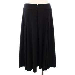 MARGARET HOWELL FINE WOOL FLANNEL スカート ロング ウール 3 黒 578-7232014 /TK