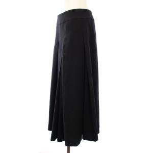 MARGARET HOWELL FINE WOOL FLANNEL スカート ロング ウール 3 黒 578-7232014 /TK